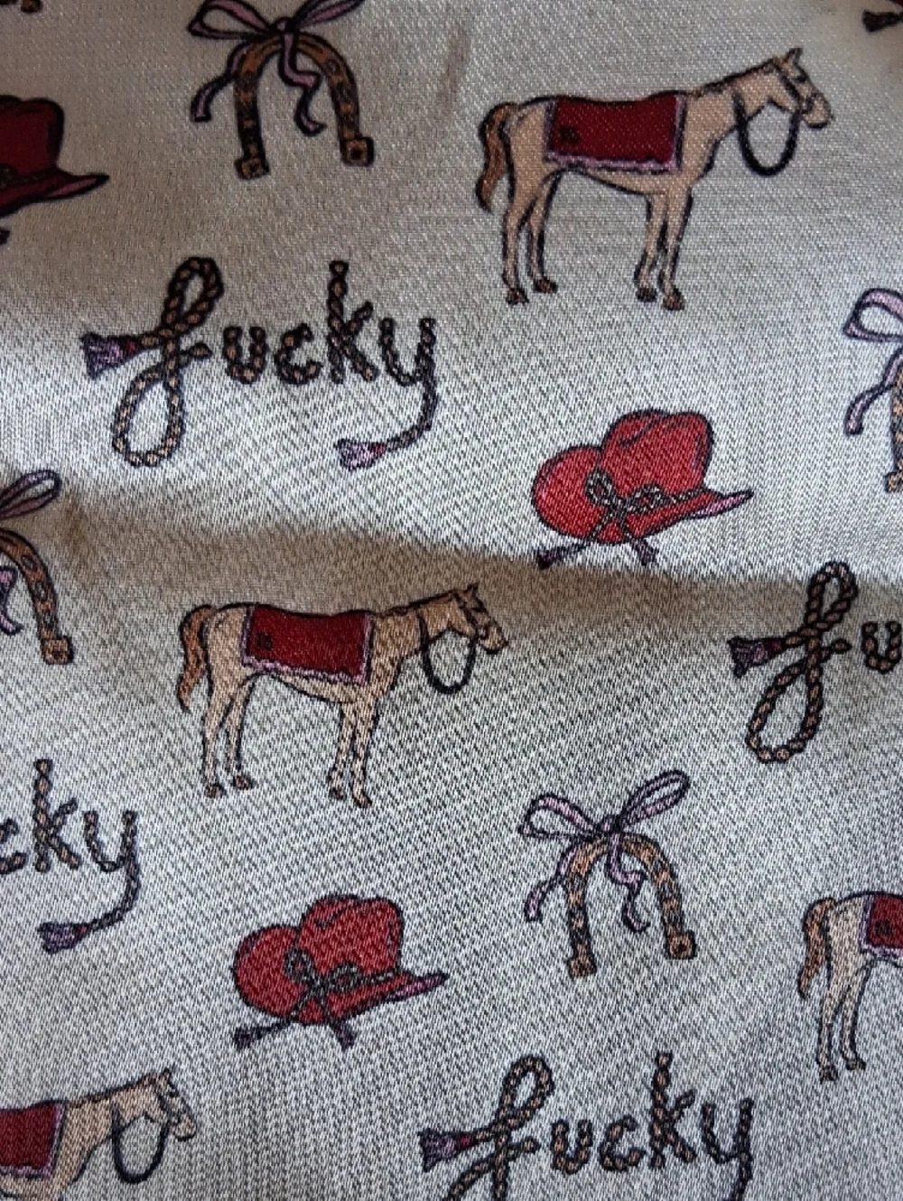 Anthropologie Hair Bandana Horse Hat Print
